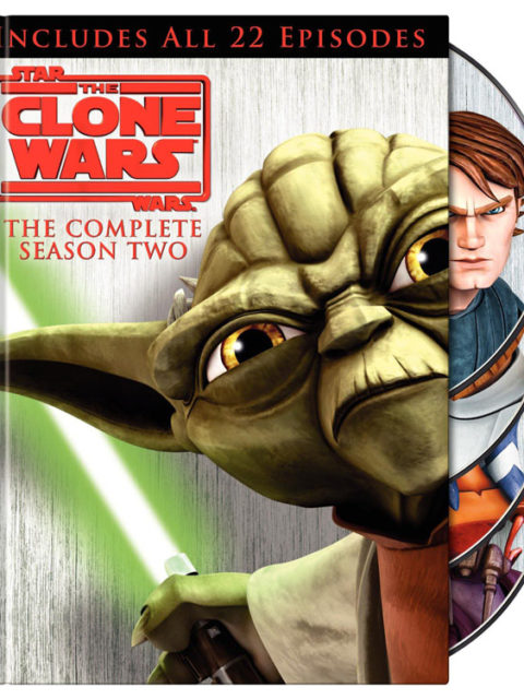 Closeup image of Yoda for Clone Wars' Season 2 DVD Box Set