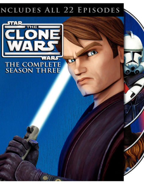 Closeup image of Anakin for Clone Wars' Season 3 DVD Box Set